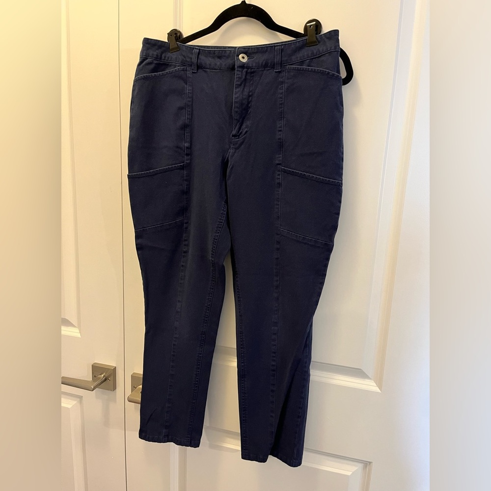 Denim and Co pants with pockets, navy, size 12